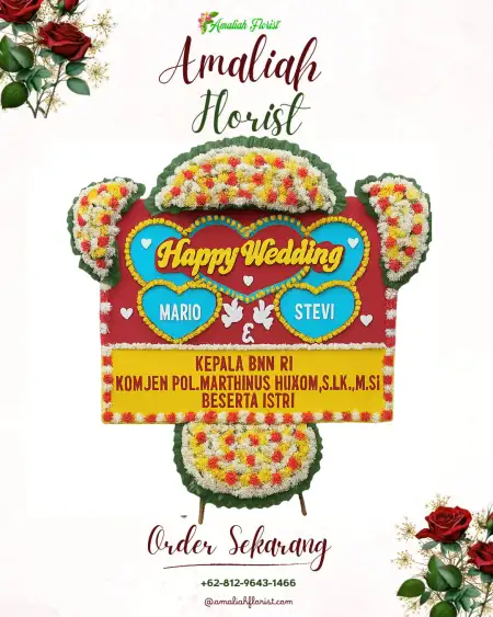 Papan Bunga Pernikahan Braja Kencana